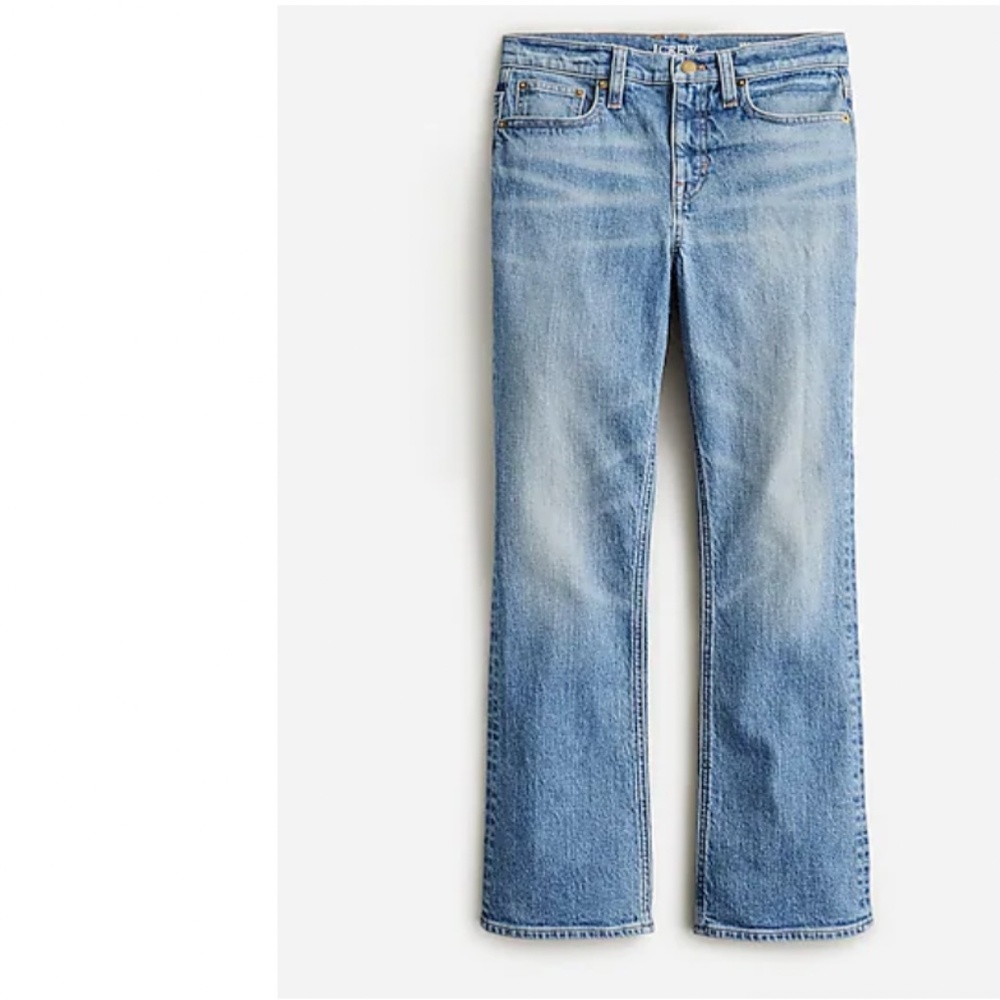 J.Crew 10" demi-boot crop jean in Flora wash